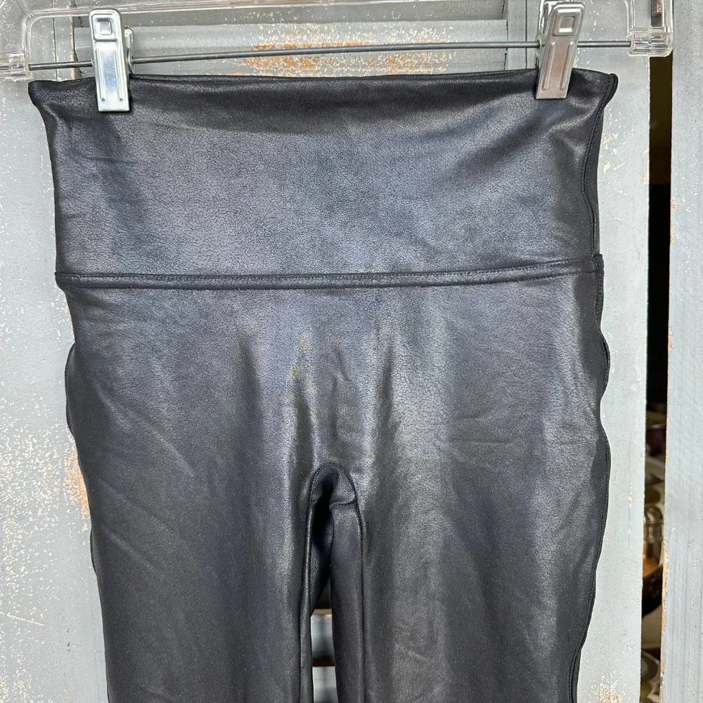 Spanx Faux Leather Leggings Black Sz S NWOT - Picture 3 of 13